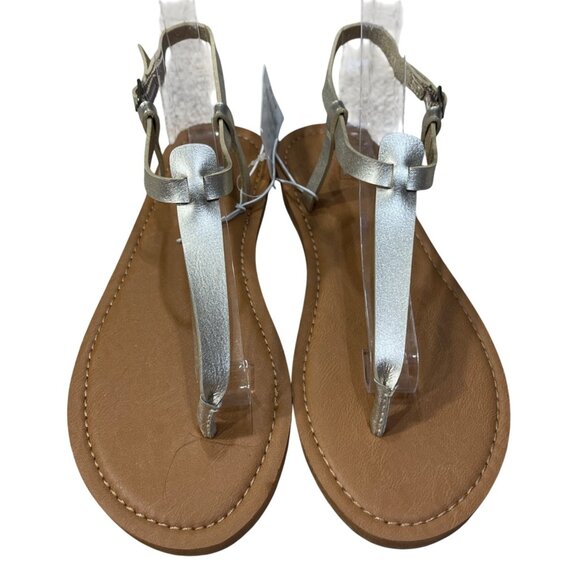 New Universal Thread Gold Thong Sandal Flat Size 8 Hartley - Picture 4 of 8